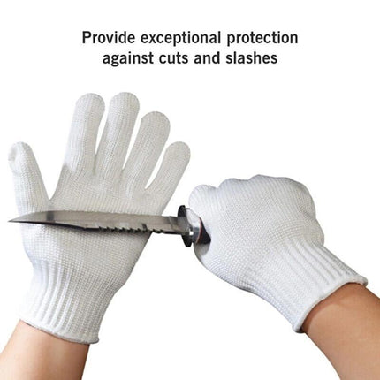 Anti Cutting Gloves Cut Resistant Level 5 Kitchen Butcher Protection Medium Size - Aimall