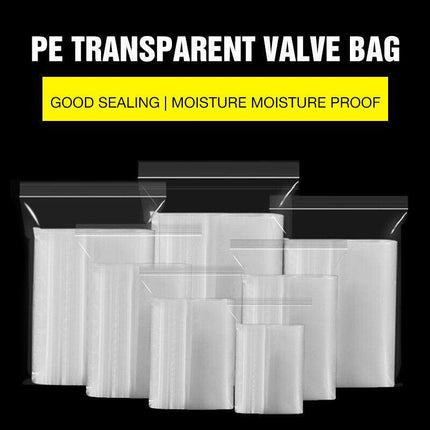100/200/300/500PCS 10C Bulk Resealable Zip Bags PE Clear Plastic Bag Zipper AU - Aimall