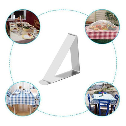 12PCS Stainless Steel Tablecloth Clips Desk Table Cloth Cover Clamp Holder Party - Aimall