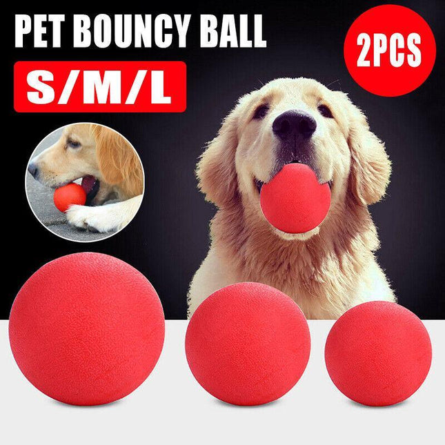 2PCS Solid Floating Training Rubber Ball Pet Puppy Dog Chew Play Fetch Bite Toy - Aimall
