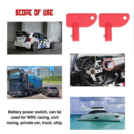 2PCS Battery Car Off Spare Switch Universal Key Cut Power Isolator Kill AU Stock - Aimall
