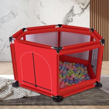130CM Baby Playpen Child Play Mat Interactive Safety Gate Slide Fence Game Set - Aimall