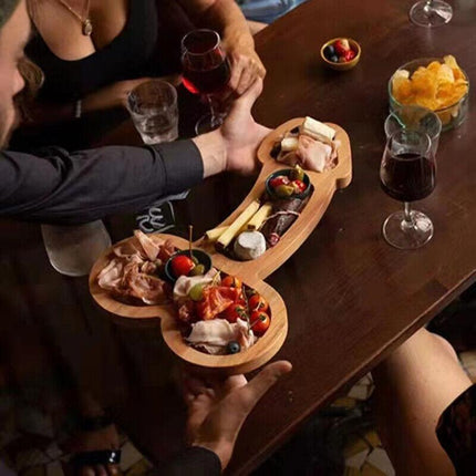 Wooden Cheese Board Serving Aperitif Board Charcuterie Board Meat Cheese Platter - Aimall