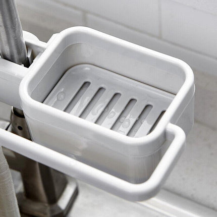 Kitchen Faucet Holder Soap Sponges Caddy Organizer Storage Rack Sink Basket - Aimall