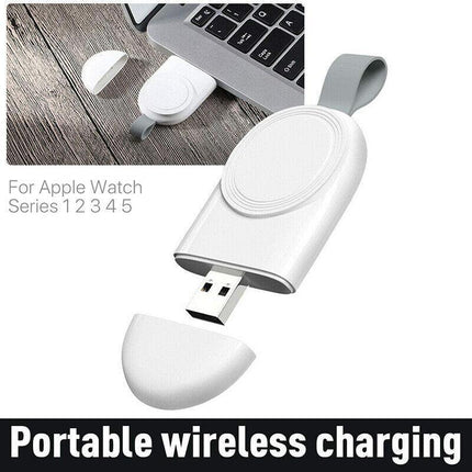 For Apple Watch Series 6/5/4/3/2/1 Portable USB Wireless Charger Keychain DF AU - Aimall