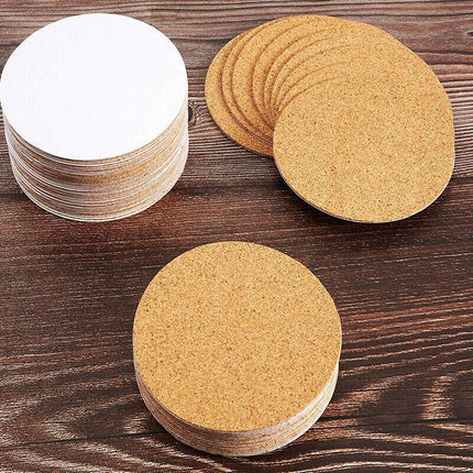 20pcs Plain Round Cork Coasters Coffee Drink Tea Cup Mat Placemats Wine Mat AU - Aimall