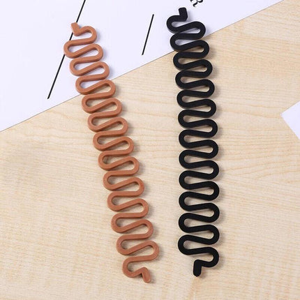 Fish Bone Hair Braiding French Braid Tool Roller Magic Twist Styling Bun Maker - Aimall