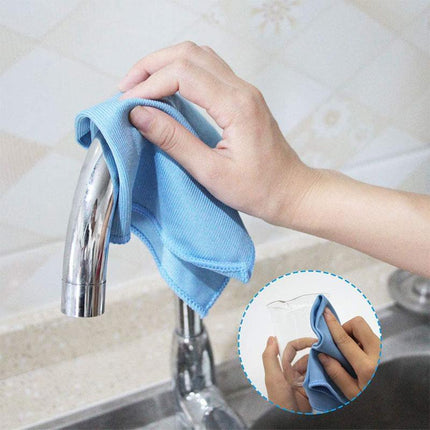 6/20 Pcs Microfibre Glass Cleaning Cloth Car Towel Window Dish Washing 40x40 cm - Aimall