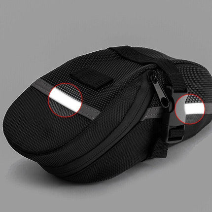 Outdoor Bike Saddle Bag Cycling Seat Storage Waterproof Bicycle Tail Rear Pouch - Aimall