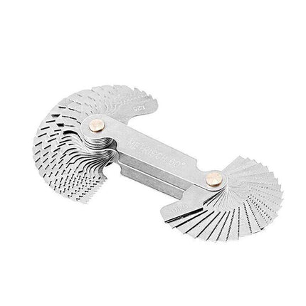 52 Blades Screw Gauge Thread Pitch Gage 60° Metric 55° Whit Worth Lock Up Device - Aimall