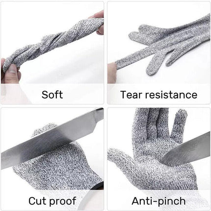 Cut Resistant Gloves Anti-Cutting Food Grade Level 5 Kitchen Butcher Protection - Aimall
