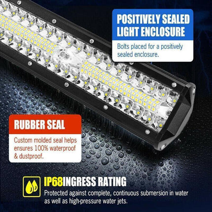 12inch CREE LED Light Bar Side Shooter Combo Beam Work Driving OffRoad 4WD AU - Aimall