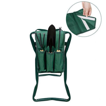 3-IN-1 Garden Kneeler Kneeling Padded Pads Seat Stool w/ Gardening Work Tool Bag - Aimall