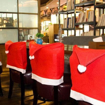 6 PCS Christmas Back Chair Cover Xmas Santa Home Decoration Ornaments 60x50cm AU - Aimall
