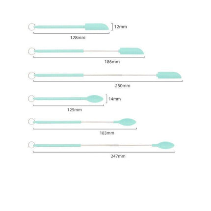 Mini Silicone Telescopic Spatula Multipurpose Double-Headed Cream Cake Scraper - Aimall