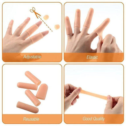 5PCS Silicone Finger Protector Finger Caps Tube Anti-slip Finger Cover AU Stock - Aimall