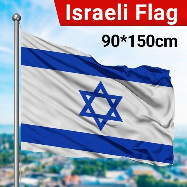 Large Israel Israeli Flag Heavy Duty Outdoor Star of David IL 90x150cm - 3x5ft - Aimall