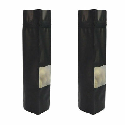 Window Black Matt Stand up Pouches Mylar Foil Bag Heat Seal Food Zipper Bag AU - Aimall