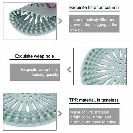 Silicone Drain Cover Sink Catcher Hair Stopper Plug for Bathroom Floor Laundry - Aimall