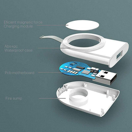 For Apple Watch Series 6/5/4/3/2/1 Portable USB Wireless Charger Keychain DF AU - Aimall