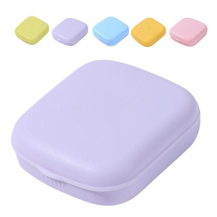 Pocket Plastic Mini Contact Lens Case Kit Outdoor Travel Holder Mirror Container - Aimall