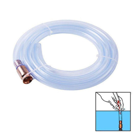 Syphon Jiggler Hose Pump Copper Attachment Self Priming 18mm 1.8M Petrol Liquid - Aimall