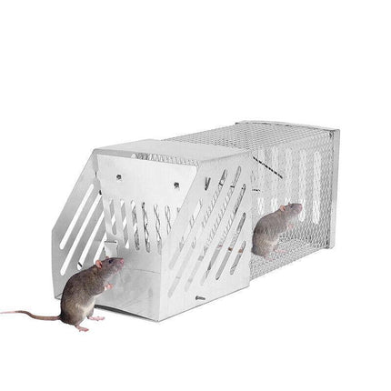 1X Continuous Rat Trap Cage Animal Bait Safe Catch Pest Rodent Mouse Control Box - Aimall