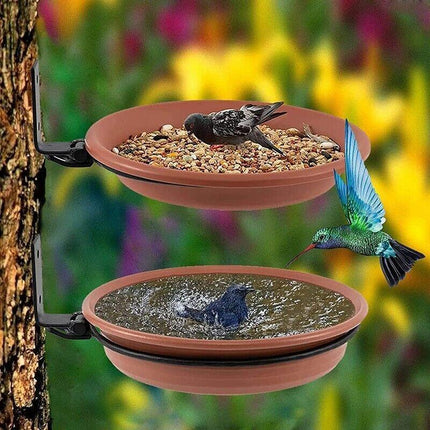 Hanging Bird Feeder in a Garden Setting