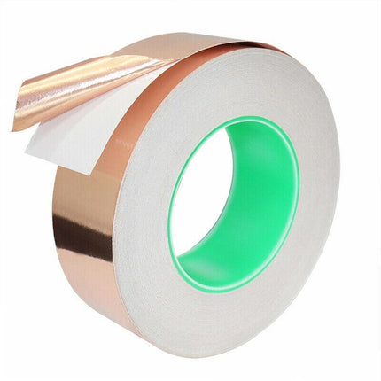 Double Sided Copper Foil Tape 10M x 50MM EMI Shielding Conductive Adhesive Tapes - Aimall