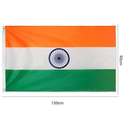 Large India Indian Flag Heavy Duty Outdoor Diwali Divali IN 90x150cm - 3x5ft AU - Aimall
