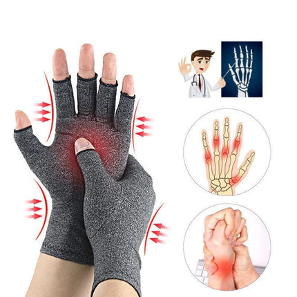 Arthritis Gloves Compression Joint Finger Pain Relief Hand Wrist Support Brace - Aimall