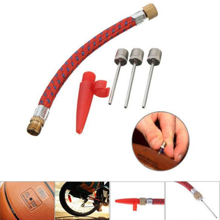5 Pcs Pump Adaptor Set Inflating Needle Valve Connector For Ball - Aimall