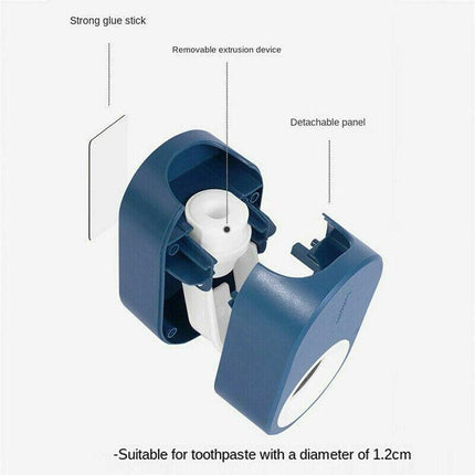 Automatic Toothpaste Dispenser Bathroom Wall-mounted Rack Toothbrush Holder AU - Aimall