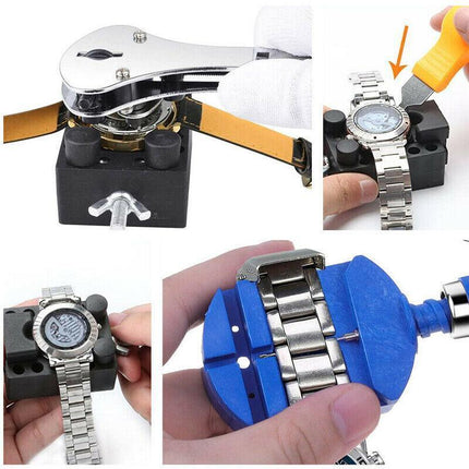 21PCS Watch Repair Kit Tool Removal Spring Bar Battery Replacement Carrying Bag - Aimall