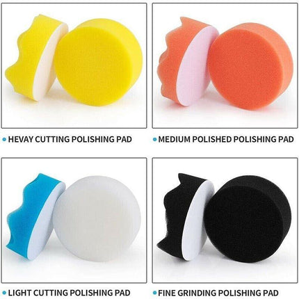 22pcs 3" Buffing Waxing Polishing Sponge Pads Kit Set For Car Polisher Drill AU - Aimall
