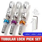 3X Tubular Locksmith Lock Tool Equipment 7.00MM 7.5MM 7.8MM Steel Set Safe Box - Aimall