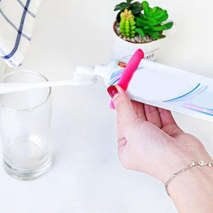 2PCS Plastic Toothpaste Tube squeezer Cream Dispenser Press Rolling Roller Tool - Aimall