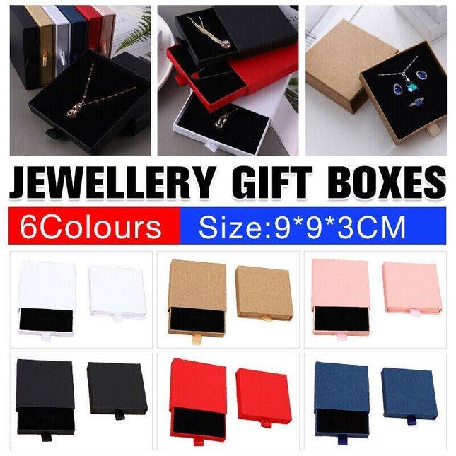 1-10PCS Jewellery Gift Boxes Necklace Ring Bracelet Bangle Earring Cardboard Box - Aimall