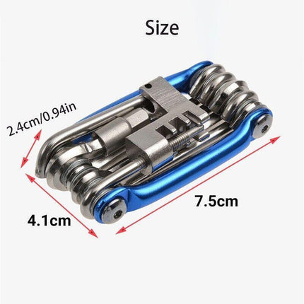 Bicycle Chain Multi-function Bike Portable Breaker Tool Repair Kit Extractor - Aimall