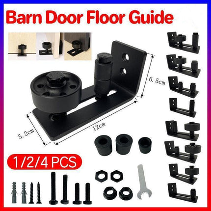 Barn Door Hardware Bottom Floor Guide Stay Roller Adjustable Wall Sliding Tool - Aimall
