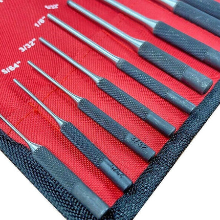 9PCS Roll Pin Punch Set Bolt Catch Gun Building Removing Tool Canvas Pouch AU - Aimall