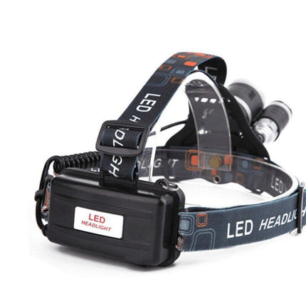 100000LM Rechargeable Headlamp 3T6 XML LED Headlight Head Torch Flashlight AU - Aimall