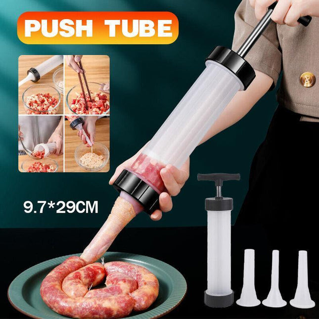 Sausage Machine Meat Filler Stuffer Salami Maker Funnel Hand Operated - Aimall