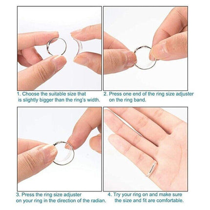 12x Invisible Tightener Ring Size Reducer Resizing Adjuster Pad Jewellery Tools - Aimall