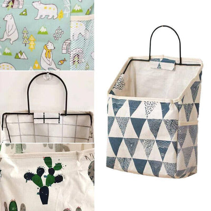 Wall Hanging Storage Bag Home Wardrobe Organiser Pouch Book Holder Phone Pocket - Aimall
