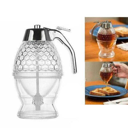 Honey Syrup Dispenser Pot stand Jar Bee Hive Trigger Kitchen Pot Premium - AU - Aimall