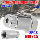 2X 45MM O2 02 OXYGEN SENSOR EXTENDER M18 x 1.5 CEL FIX EXTENSION SPACER ADAPTER - Aimall