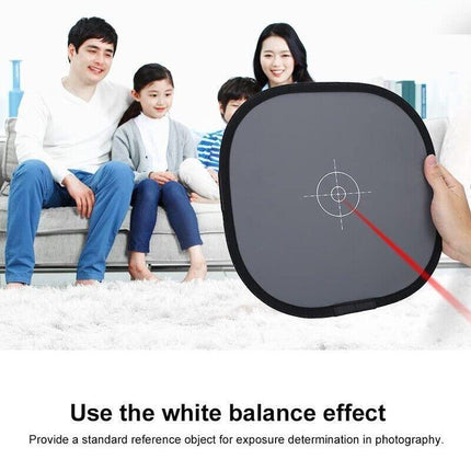 30CM White Balance Card Double Face Focus Folding 18% Gray+ Pure photography AU - Aimall