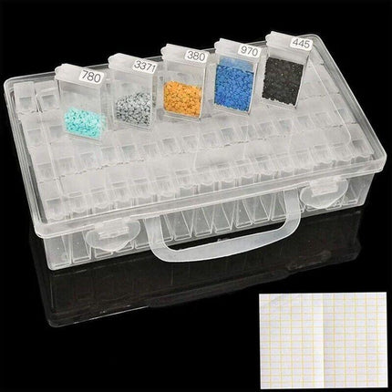 New 64 Grid Diamond Painting Storage Box Art Nail Bead Accessories Case Kit - Aimall