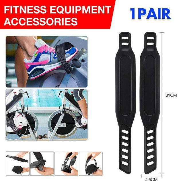 1Pair Exercise Bike Pedal Straps Stirrup Strap Fitness Equipment Accessories AU - Aimall
